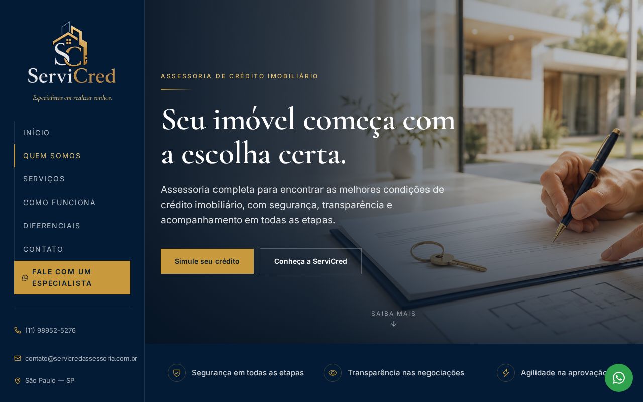 Preview do projeto Servicred Assessoria