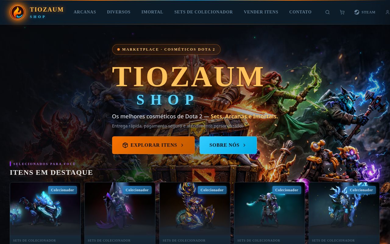 Preview do projeto Tiozaum Shop